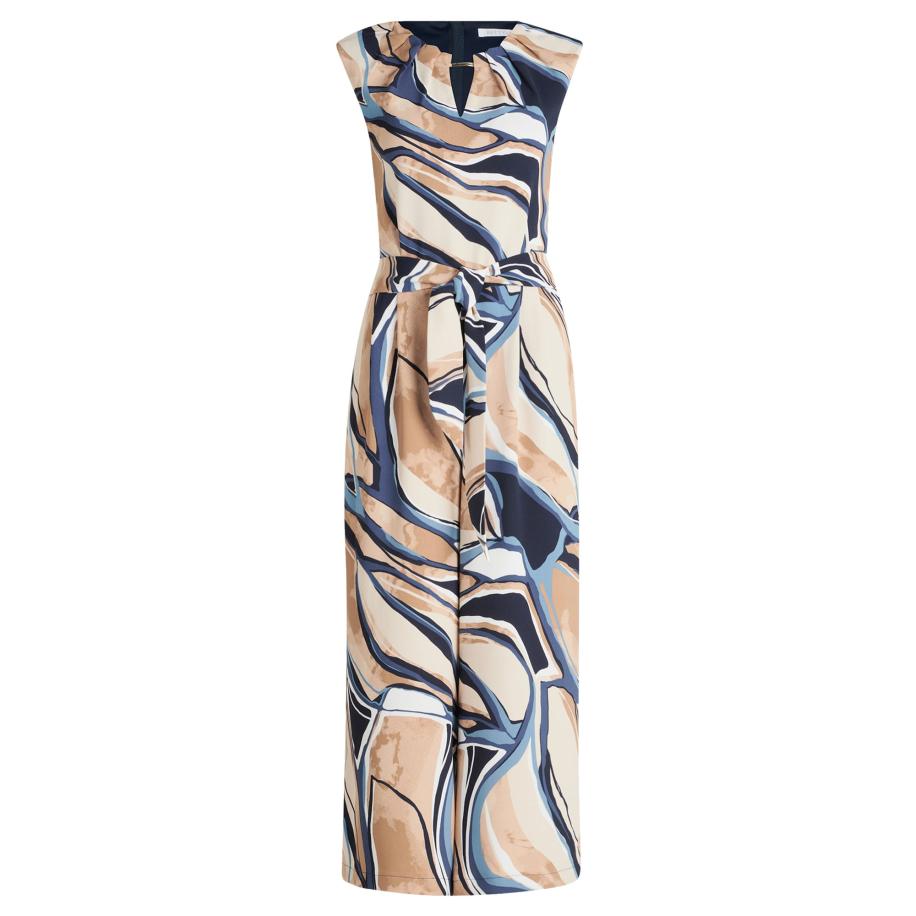 Betty & Co Betty & Co Jumpsuit beige / crème / lichtblauw / donkerblauw -