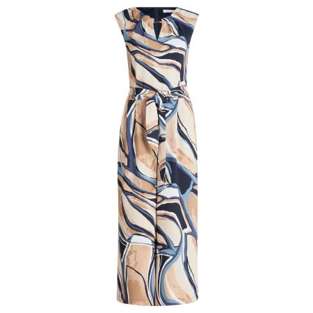 Betty & Co Betty & Co Jumpsuit beige / crème / lichtblauw / donkerblauw