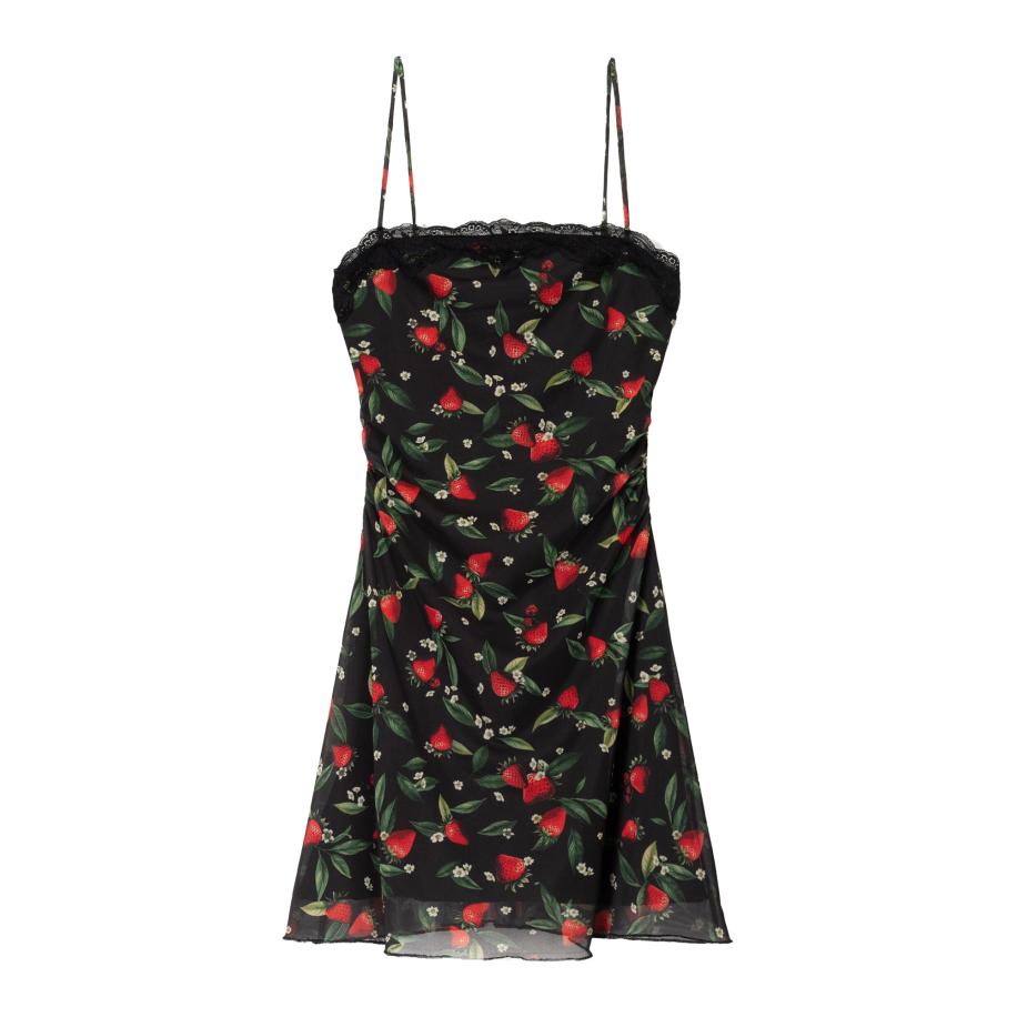 Bershka Bershka Jumpsuit groen / rood / zwart / wit -