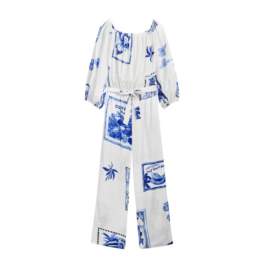 Desigual Desigual Jumpsuit blauw / wit -