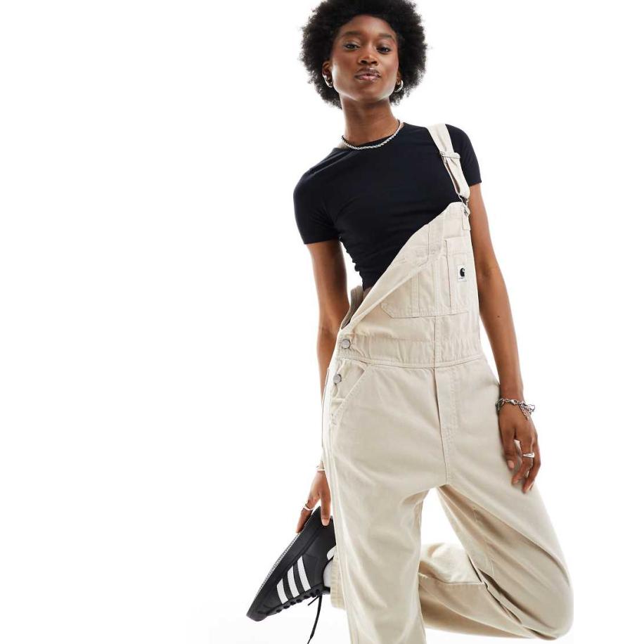 Carhartt Garrison Tuinbroek in wit Wit