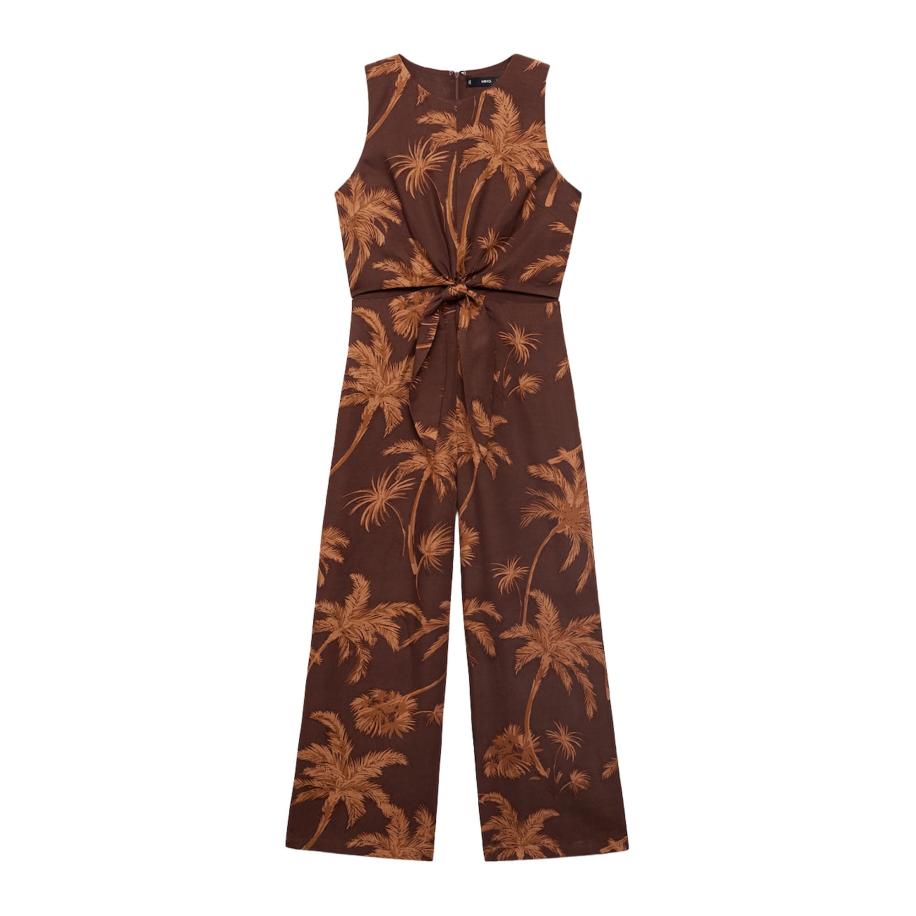 Mango MANGO Jumpsuit LANA bruin / ombergrijs -