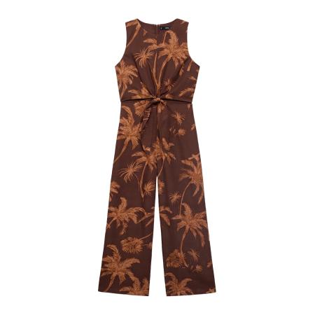 Mango MANGO Jumpsuit LANA bruin / ombergrijs