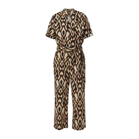 Comma COMMA Jumpsuit lichtbeige / karamel / zwart
