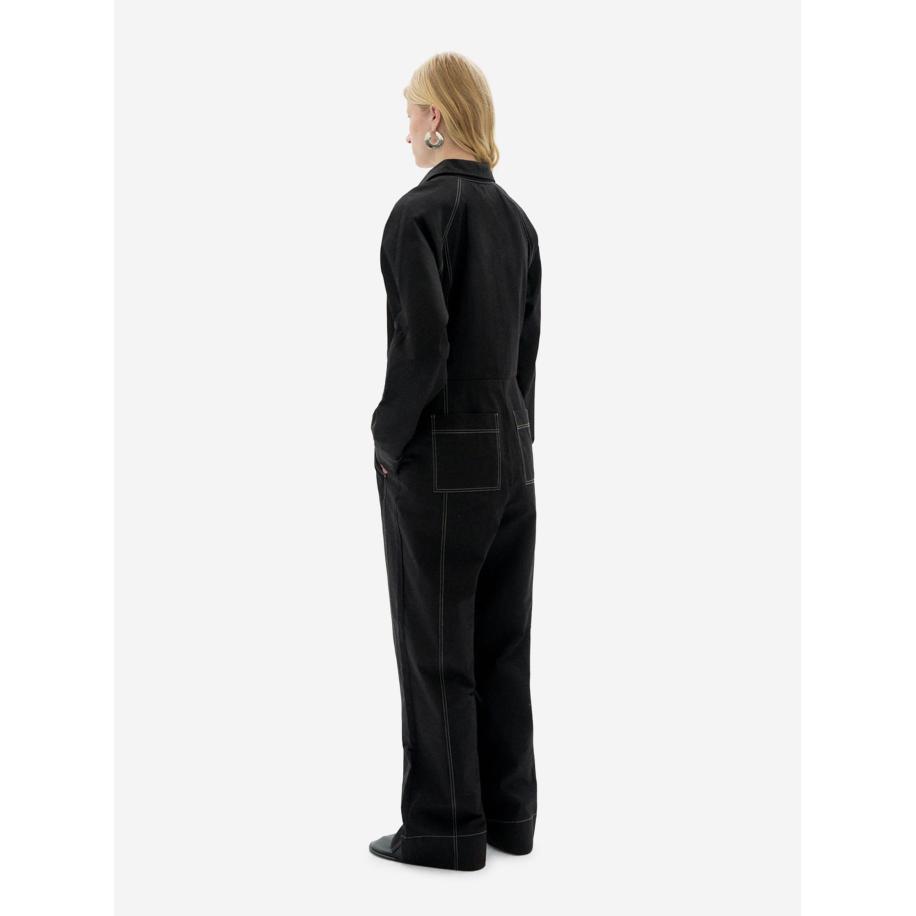 thinking mu Thinking MU Jumpsuit Bonaire zwart -