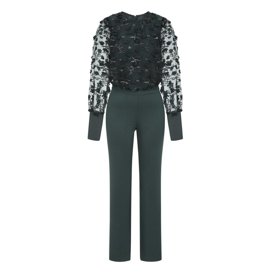 HotSquash HotSquash Jumpsuit groen / wit -