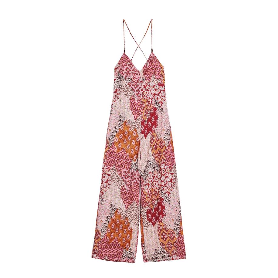 Desigual Desigual Jumpsuit oranje / rood / lichtrood / zwart -