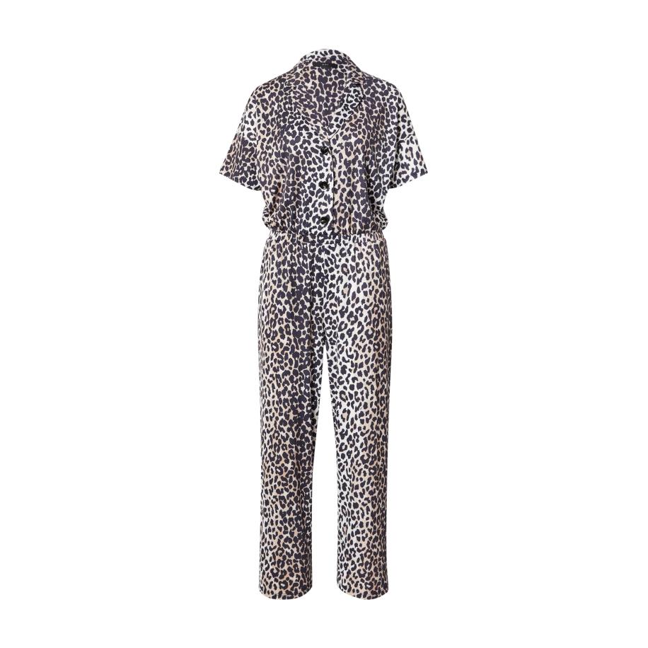 Oui OUI Jumpsuit beige / zwart / wit -