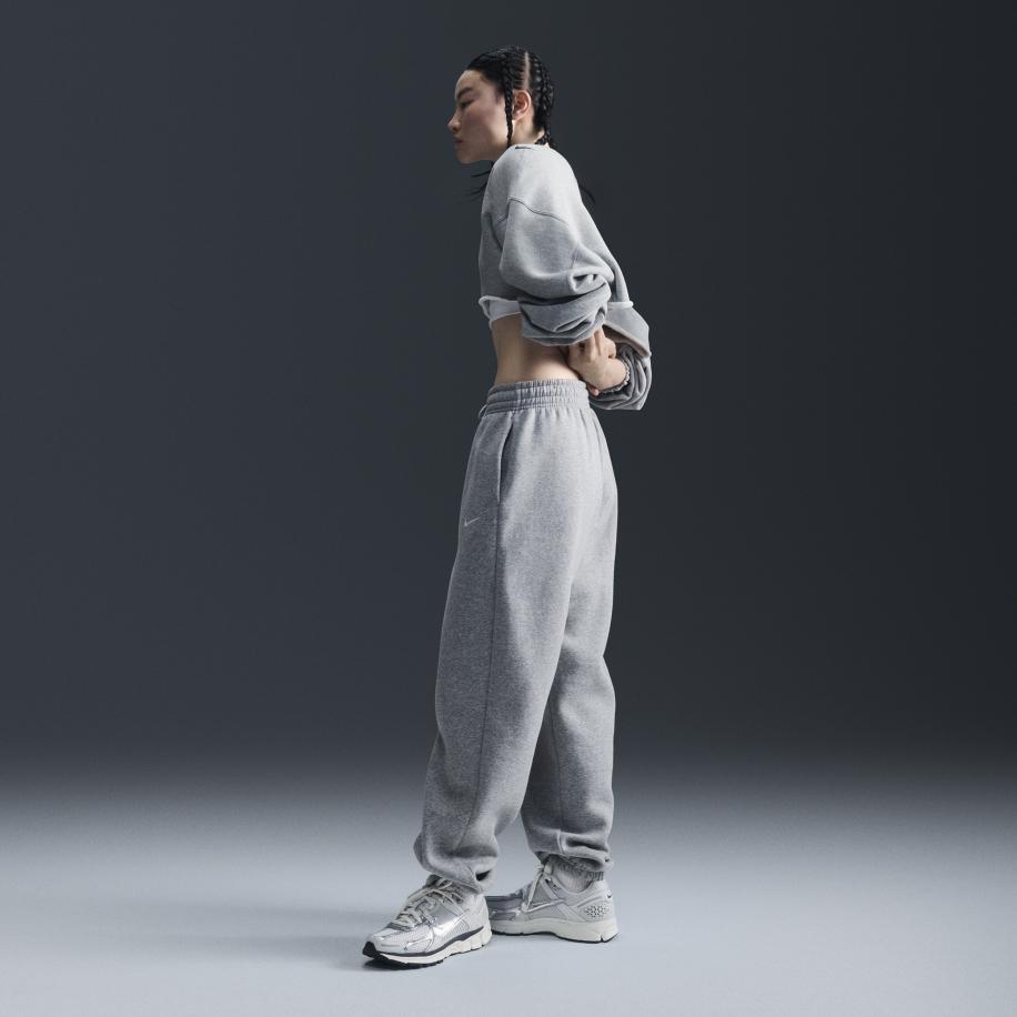 Nike Phoenix Fleece Oversized joggingbroek met hoge taille voor dames - Grijs Grijs