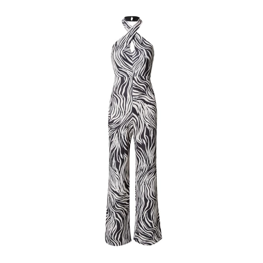 Warehouse Warehouse Jumpsuit zwart / wit -