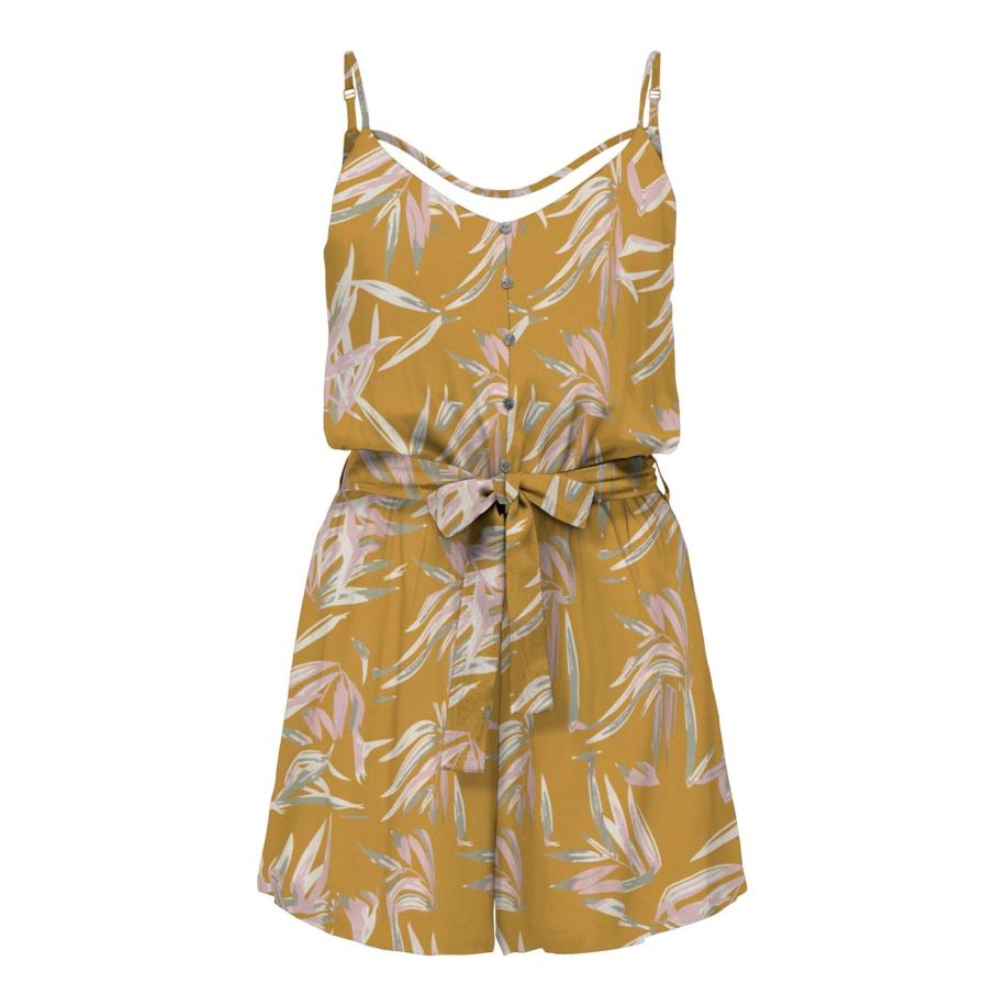Only ONLY Jumpsuit NOVA mosterd / groen / sering / offwhite -