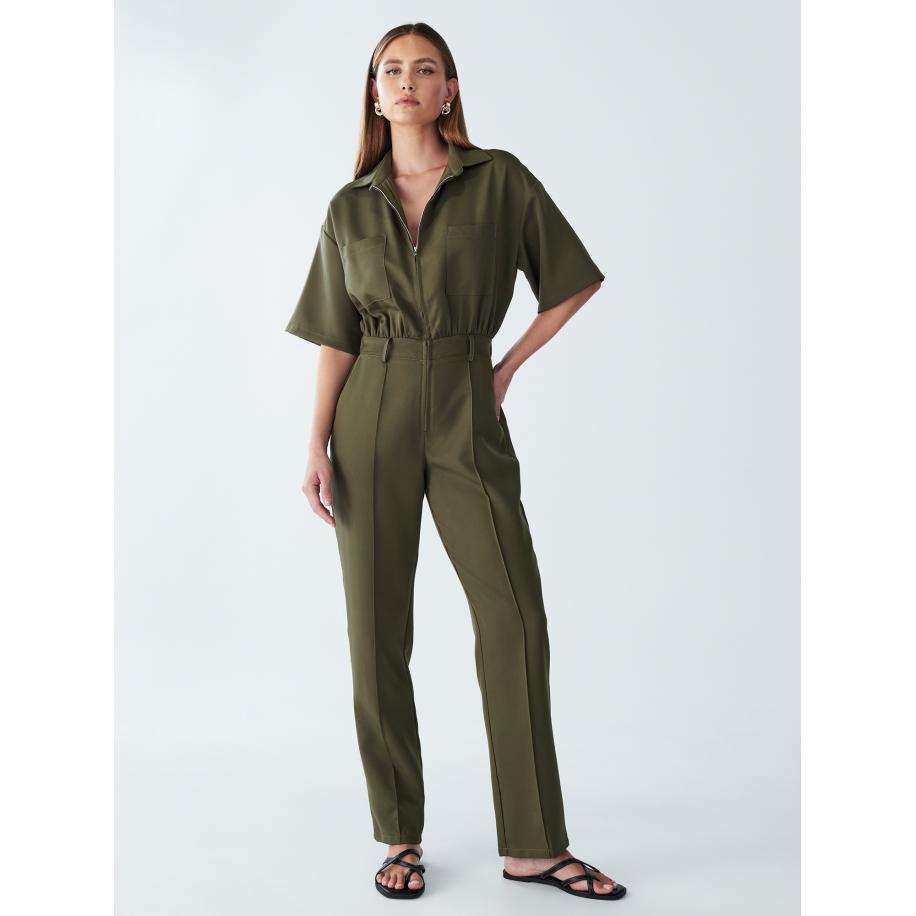 Willa Willa Jumpsuit Rosa kaki -
