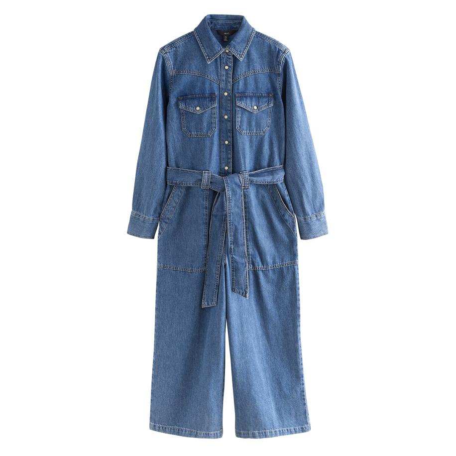 Next Next Jumpsuit blauw denim -