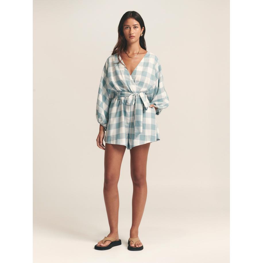 St MRLO St MRLO Jumpsuit Maya smoky blue / lichtgrijs -