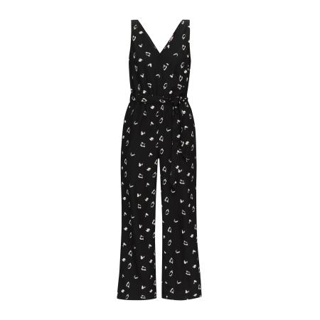 QS QS Jumpsuit zwart / wit