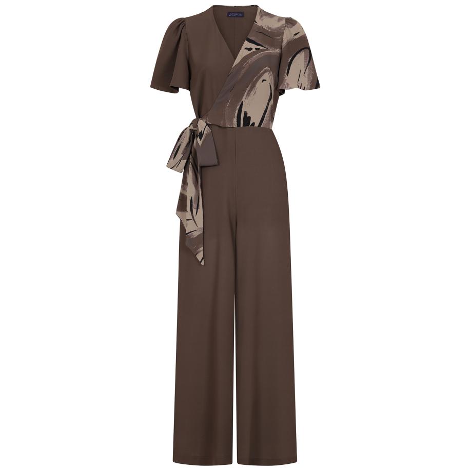 HotSquash HotSquash Jumpsuit beige / bruin / zwart -