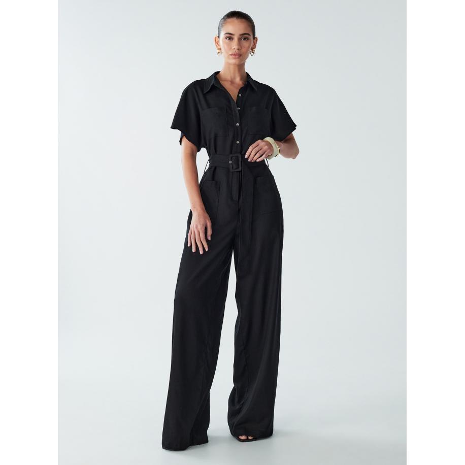 Willa Willa Jumpsuit Zel zwart -