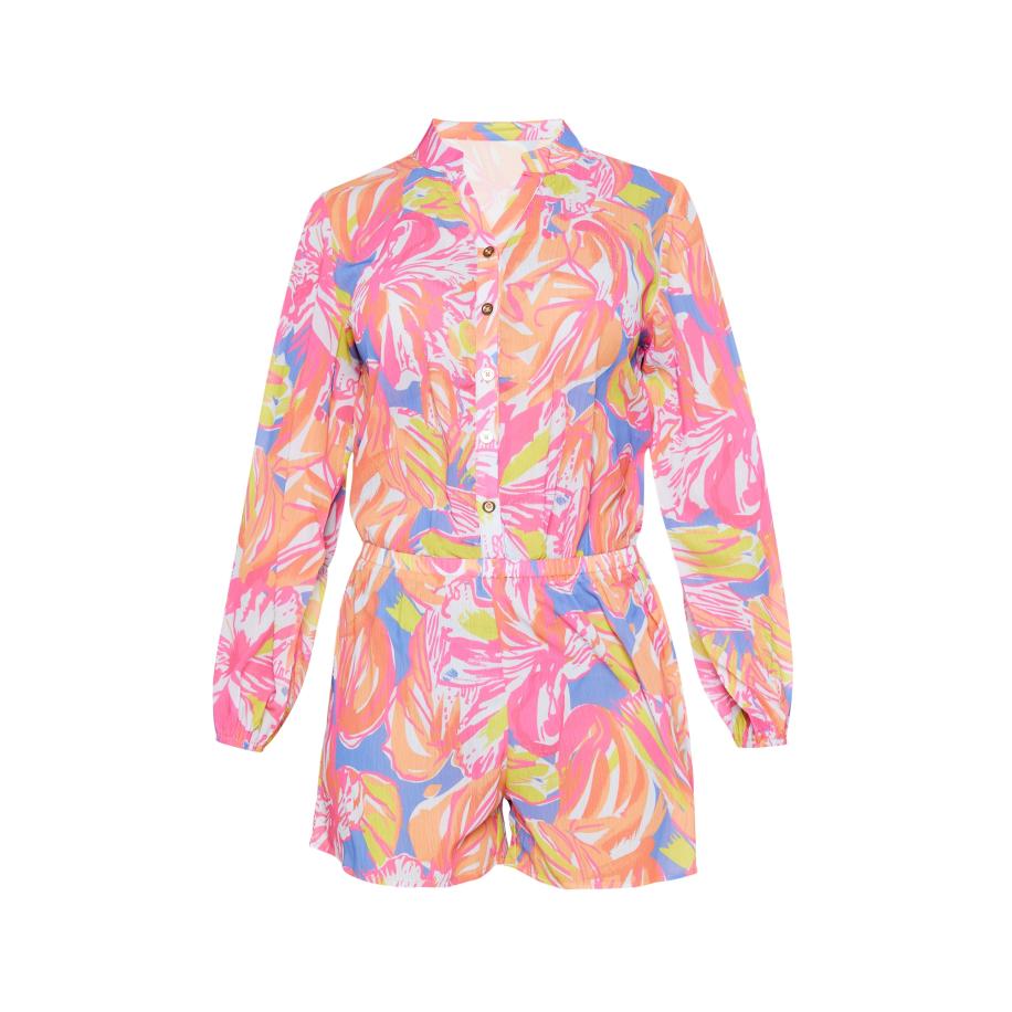 FELIPA FELIPA Jumpsuit Spring Summer azuur / mosterd / lichtoranje / pink -