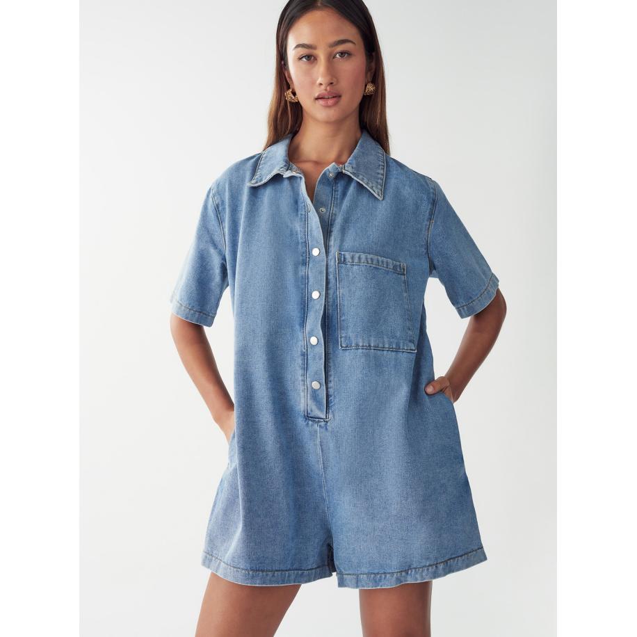 St MRLO St MRLO Jumpsuit blauw denim -