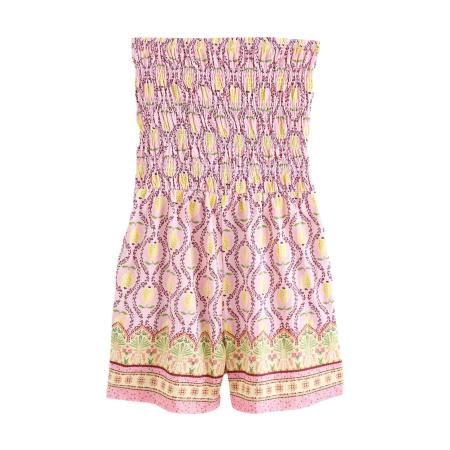 Next Next Jumpsuit geel / lichtgroen / rosé / donkerrood