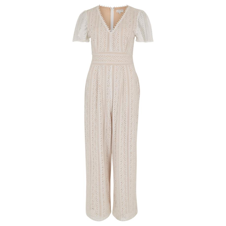 Apricot Apricot Jumpsuit beige / wit -