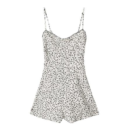 Bershka Bershka Jumpsuit ecru / zwart