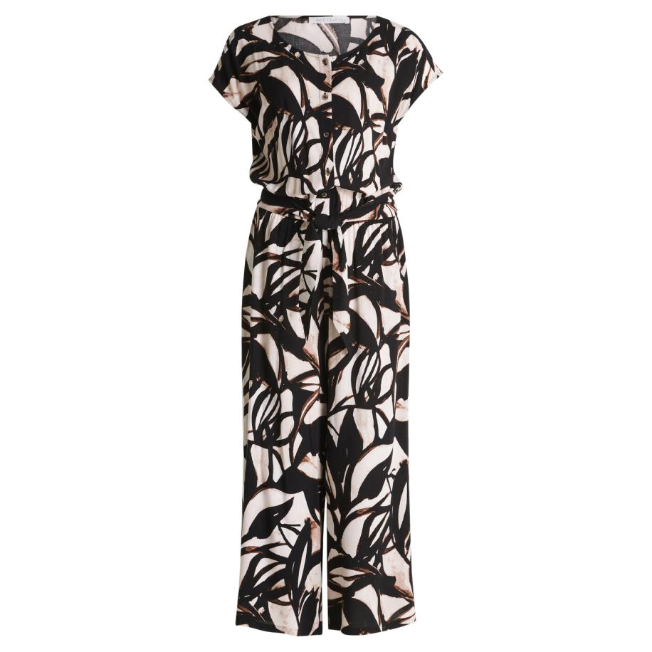 Betty & Co Betty & Co Jumpsuit bruin / zwart / wit -