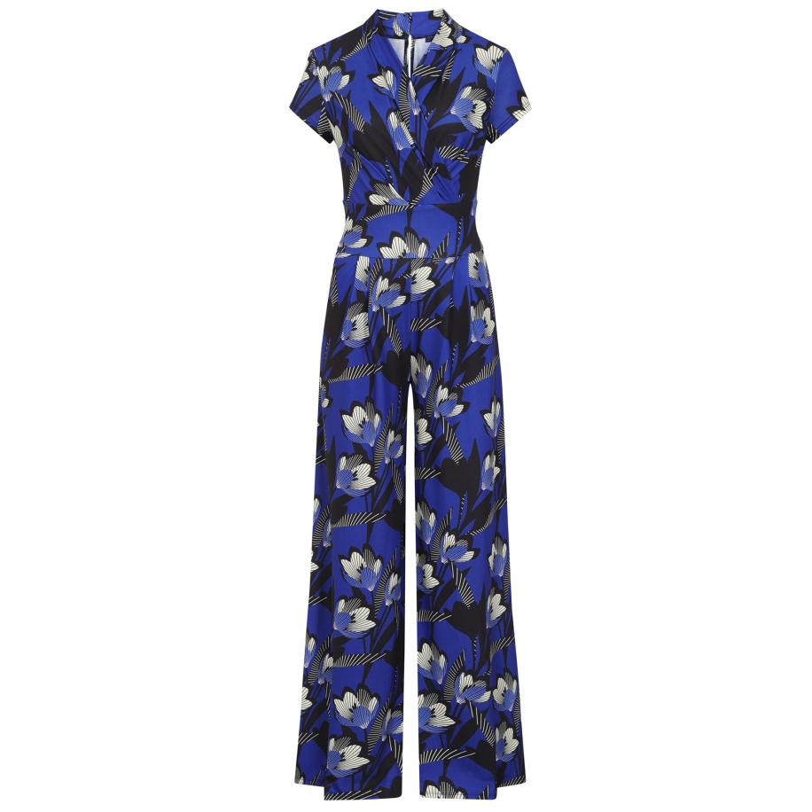 HotSquash HotSquash Jumpsuit blauw / zwart / wit -