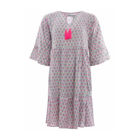 zwillingsherz Zwillingsherz Jurk lichtblauw / jade groen / magenta / natuurwit