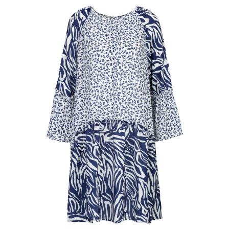 Dine'n'Dance DinenDance Zomerjurk Yade blauw / wit