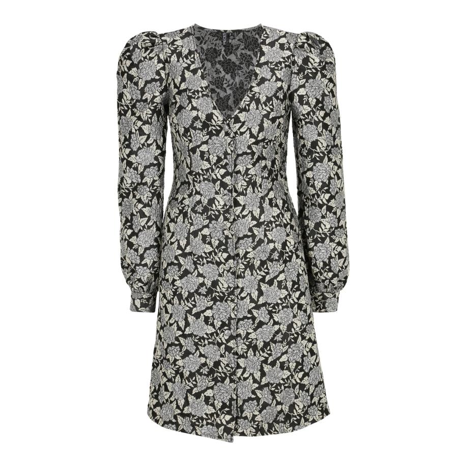 Pieces Pieces Tall Jurk MERCY ecru / zwart -