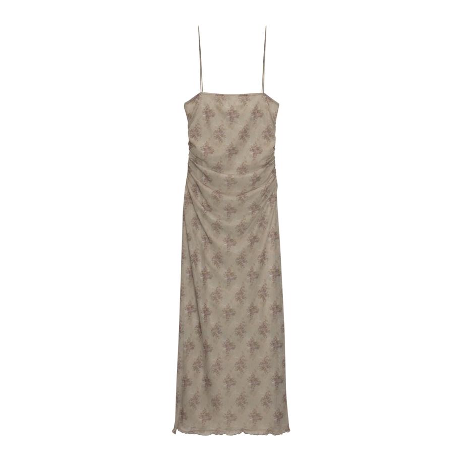Pull&Bear Pull&Bear Jurk grijs / olijfgroen / sering -