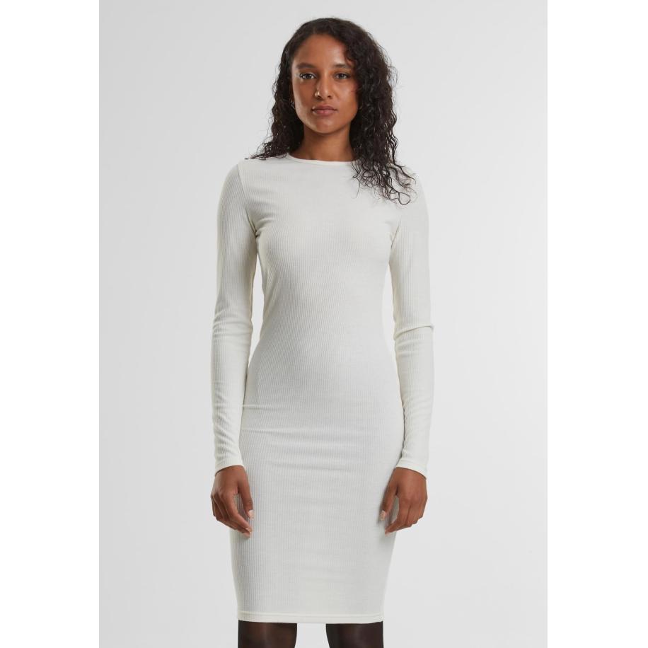 Urban Classics Urban Classics Gebreide jurk wit -