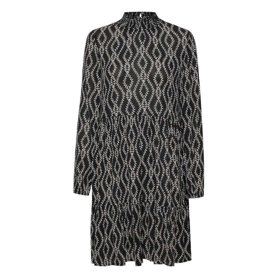 Kaffe Kaffe Jurk Rikka zwart / wit -