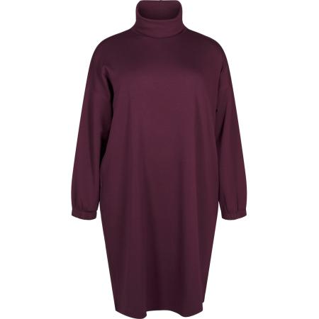 Zizzi Zizzi Gebreide jurk MALISA aubergine
