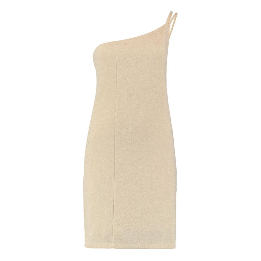 Hailys Hailys Cocktailjurk Leyla sand / zilvergrijs -