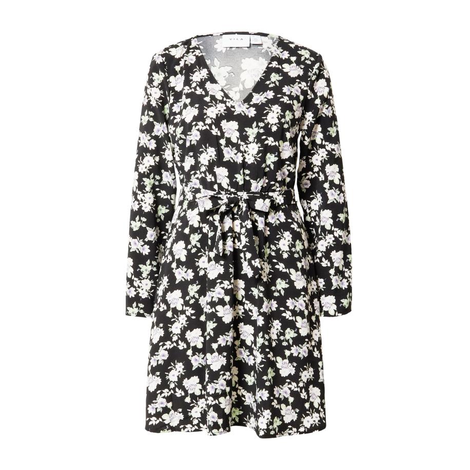 Vila VILA Jurk KRISTINA pastelgroen / lila / zwart / wit -