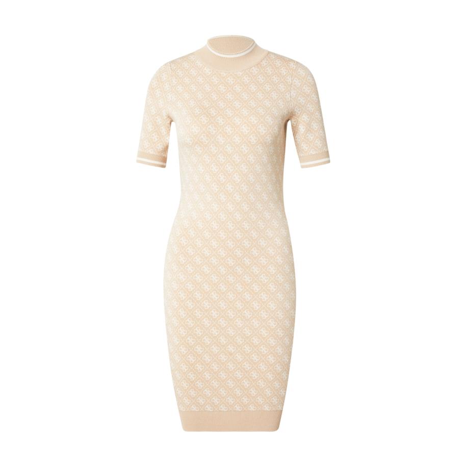 Guess GUESS Gebreide jurk Lise beige / wit -