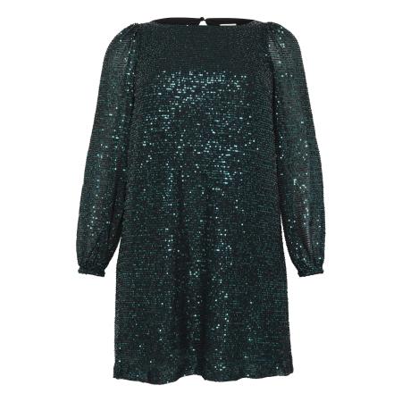 KAFFE CURVE Avondjurk Laila donkergroen