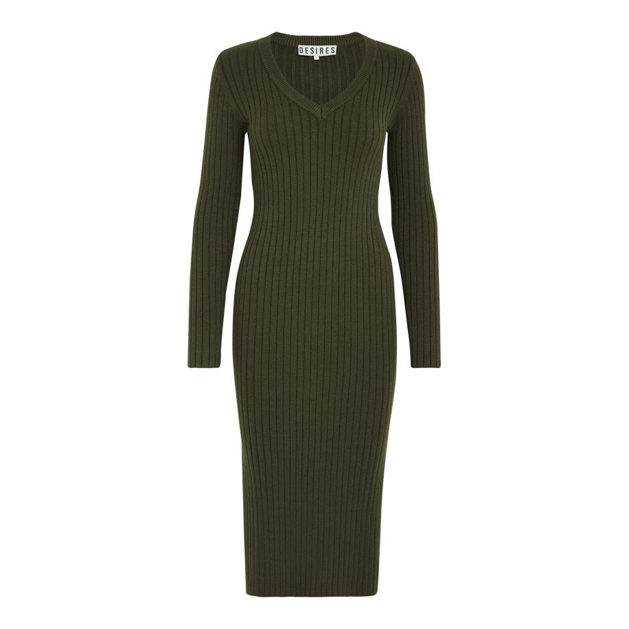 Desires DESIRES Gebreide jurk Robe Amabel groen -