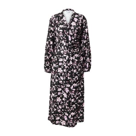 ASOS DESIGN Maxi jurk met gedrapeerde hals in felle abstracte bloemenprint-Veelkleurig