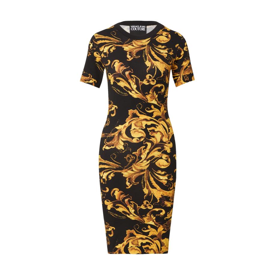 Versace Versace Jeans Couture Jurk bruin / donkergeel / zwart -