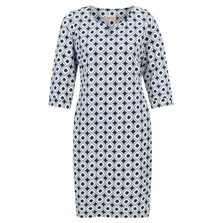 Cartoon Jurk donkerblauw / mintgroen / appel / zwart