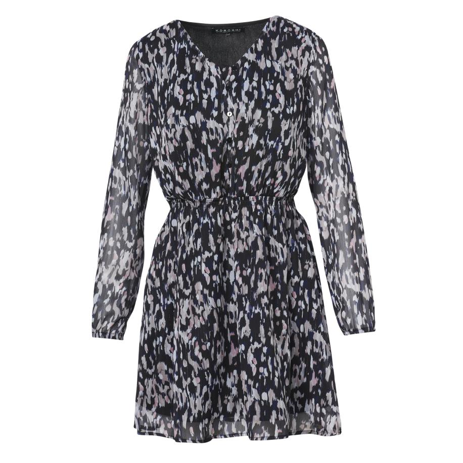 KOROSHI KOROSHI Jurk grijs / zwart -