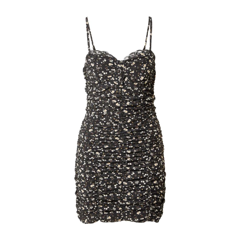 Misspap Misspap Jurk Ditsy beige / crème / zwart -