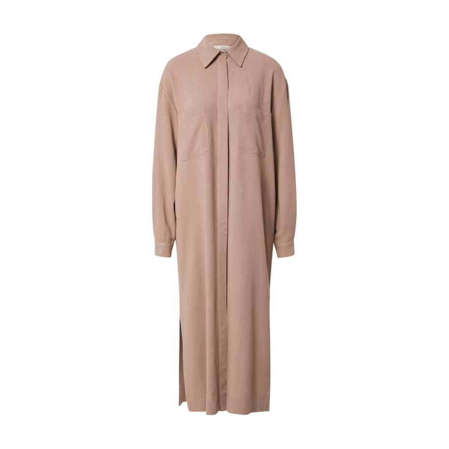 A LOT LESS Blousejurk Valeria taupe Bruin