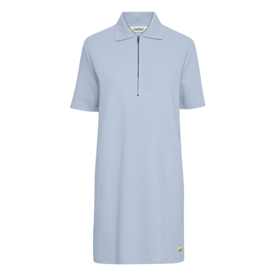 Oxmo Oxmo Blousejurk blauw / lichtblauw / wit -