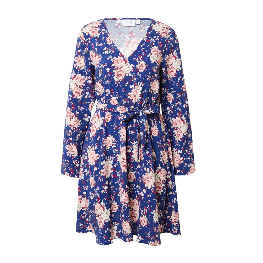 Vila VILA Jurk KRISTINA navy / lichtroze / rood / wit -