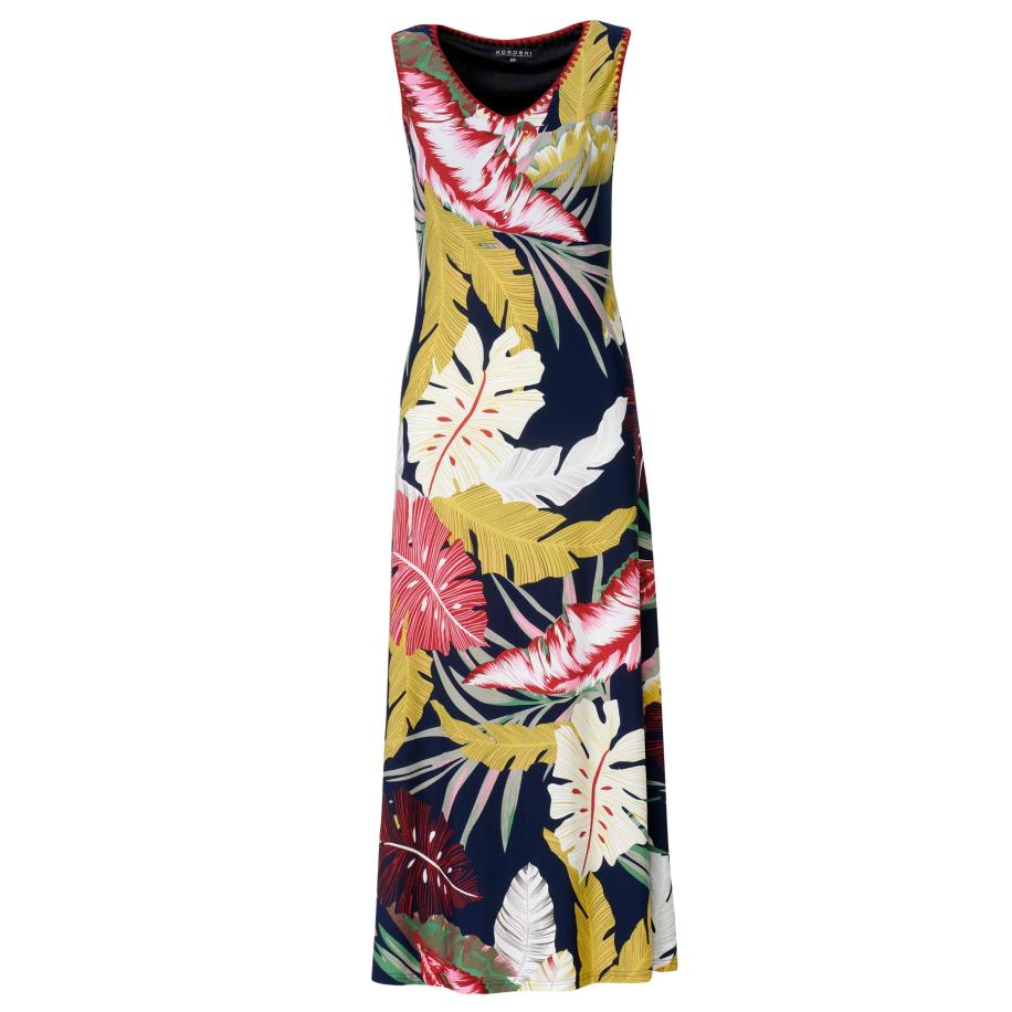 KOROSHI KOROSHI Jurk blauw / geel / wit -