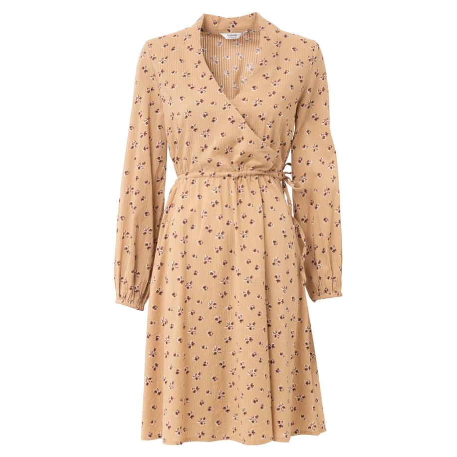 b.young b.young Jurk ILINA cappuccino / donkerbruin / wit -